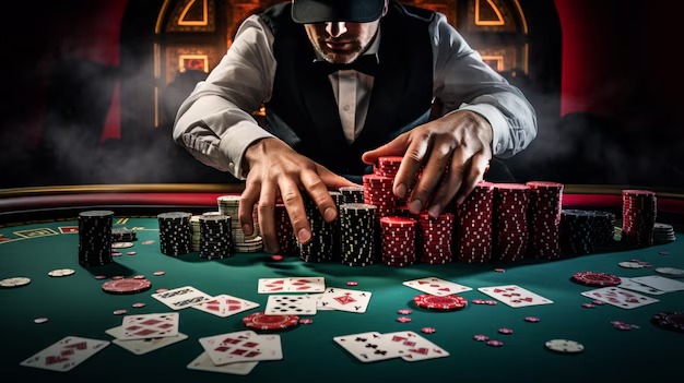 Caribbean Stud Poker live dealer table at pestoto login